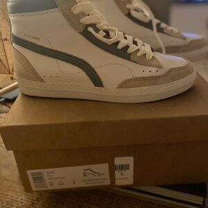 ALOHAS High-Top Sneakers - Cream and Blue 37